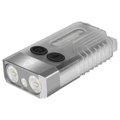V10 Mini EDC Flashlight Multifunction 365nm UV Identification Work Light with Warning Alarm