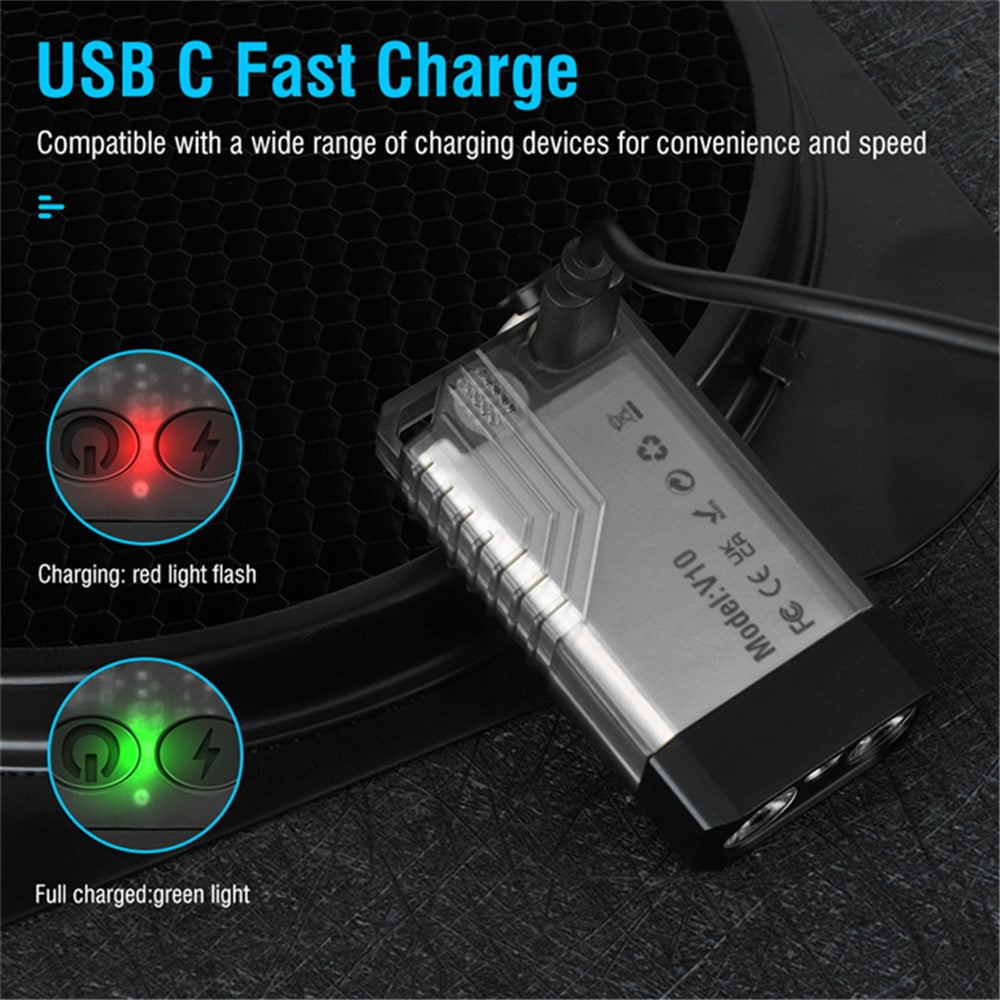 V10L Mini Laser Pointer Flashlight Buzzer Sound Light Warning Safety Defense Magnetic Work Light