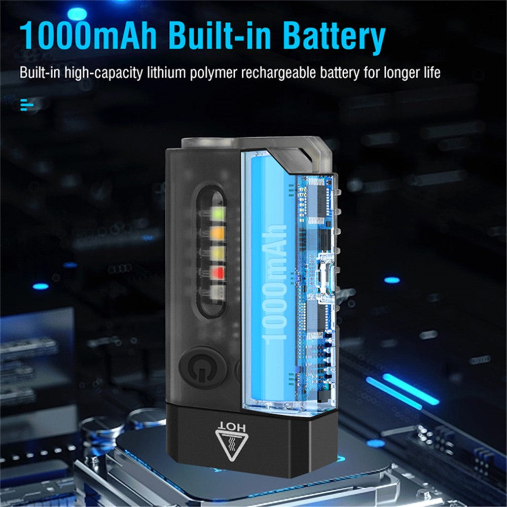 V10L Mini Laser Pointer Flashlight Buzzer Sound Light Warning Safety Defense Magnetic Work Light