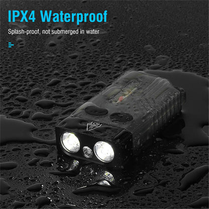 V10L Mini Laser Pointer Flashlight Buzzer Sound Light Warning Safety Defense Magnetic Work Light