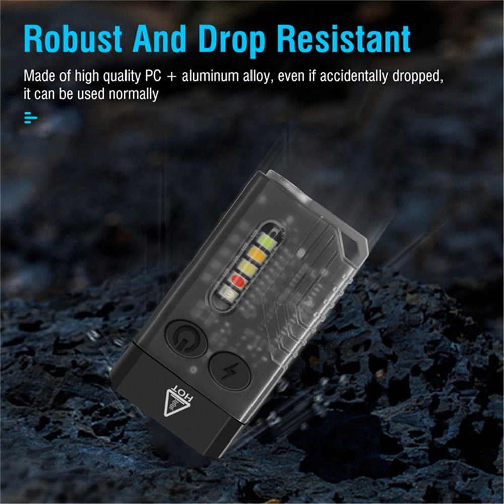 V10L Mini Laser Pointer Flashlight Buzzer Sound Light Warning Safety Defense Magnetic Work Light