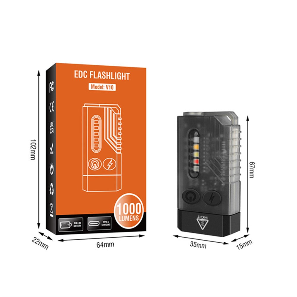 V10L Mini Laser Pointer Flashlight Buzzer Sound Light Warning Safety Defense Magnetic Work Light