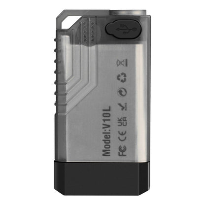 V10L Mini Laser Pointer Flashlight Buzzer Sound Light Warning Safety Defense Magnetic Work Light