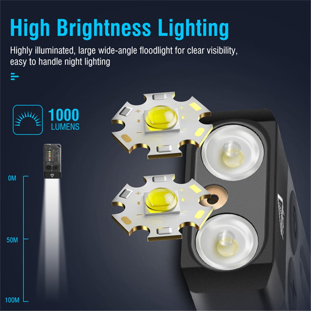 V10L Mini Laser Pointer Flashlight Buzzer Sound Light Warning Safety Defense Magnetic Work Light