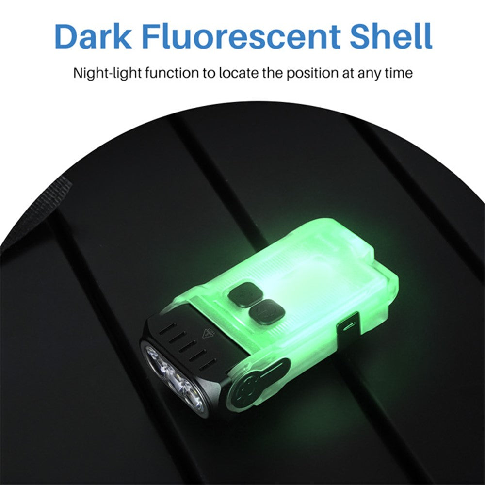 V15 Mini Portable Flashlight 1200LM Adjustable Head with Clip Work Light