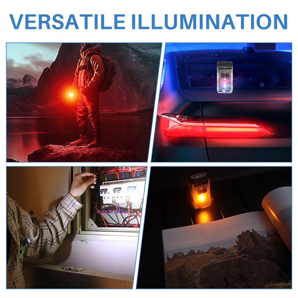 V15 Mini Portable Flashlight 1200LM Adjustable Head with Clip Work Light