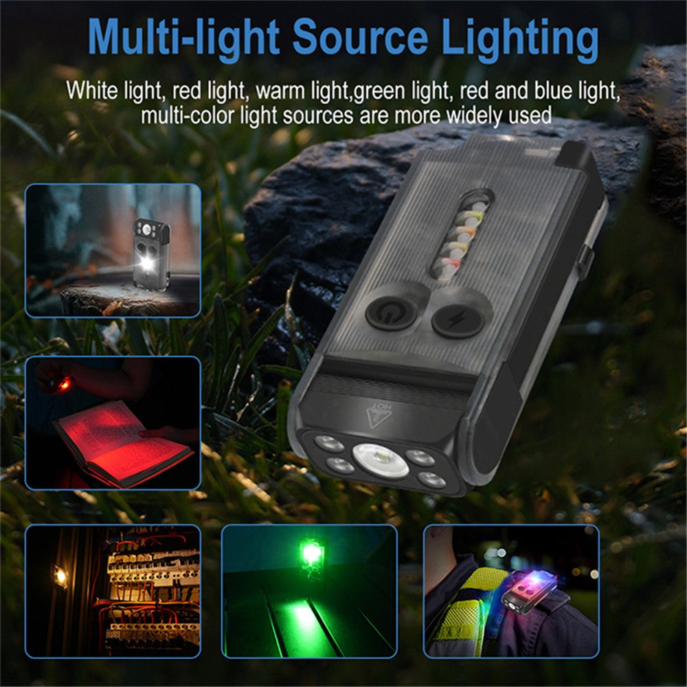 V30 Rechargeable Flashlight Power Bank 180 Degree Adjustable Work Light with Sound / Light Alarm