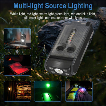V30 Rechargeable Flashlight Power Bank 180 Degree Adjustable Work Light with Sound / Light Alarm