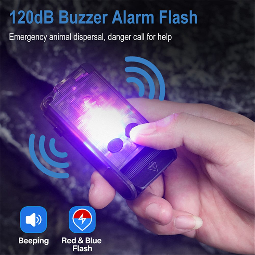V30 Rechargeable Flashlight Power Bank 180 Degree Adjustable Work Light with Sound / Light Alarm