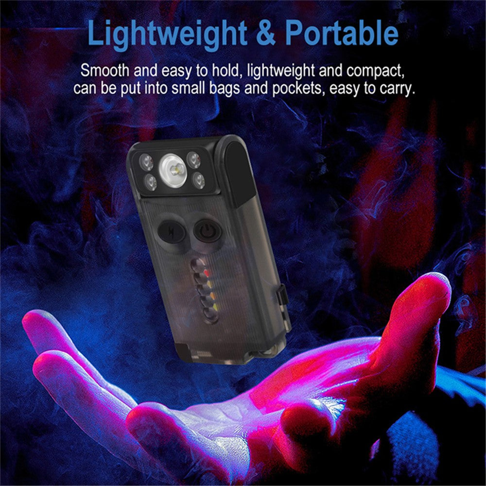 V30 Rechargeable Flashlight Power Bank 180 Degree Adjustable Work Light with Sound / Light Alarm