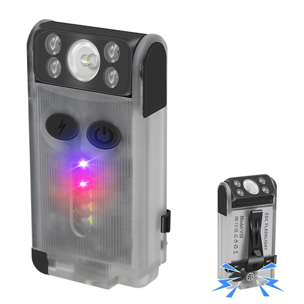 V30 Rechargeable Flashlight Power Bank 180 Degree Adjustable Work Light with Sound / Light Alarm