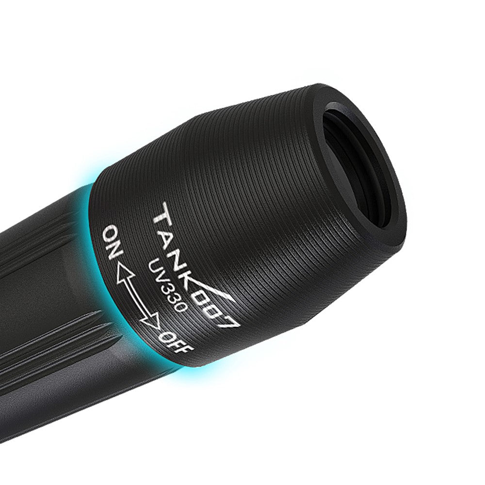 TANK007 UV330 Ultraviolet Flashlight 365nm UV Light LED Torch Fluorescence Detection Mini Curing Light ( No Battery )