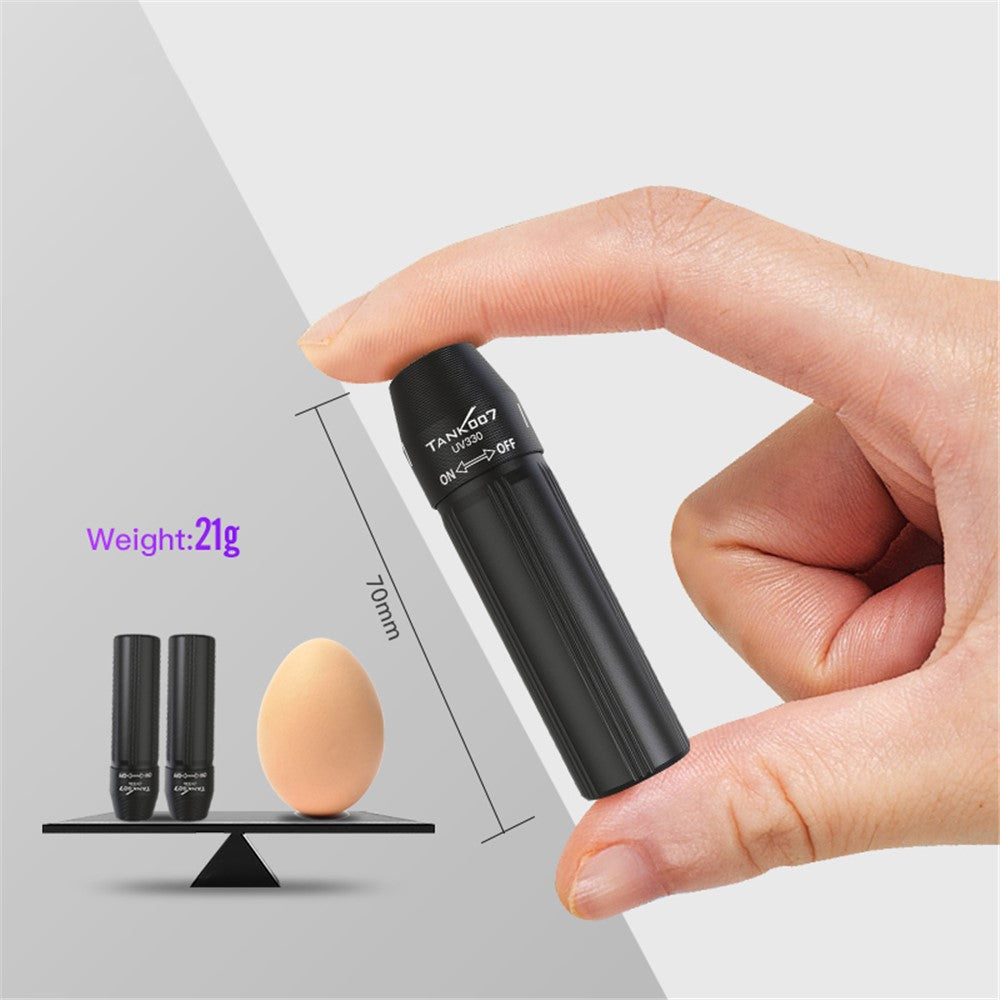 TANK007 UV330 Ultraviolet Flashlight 365nm UV Light LED Torch Fluorescence Detection Mini Curing Light ( No Battery )