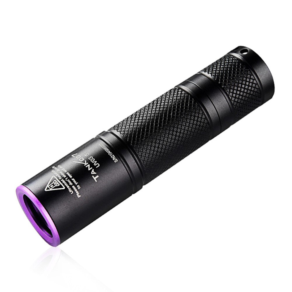 TANK007 UV03 365nm Ultraviolet Flashlight Handheld UV Torch Light for Currency Verification ( No Battery )