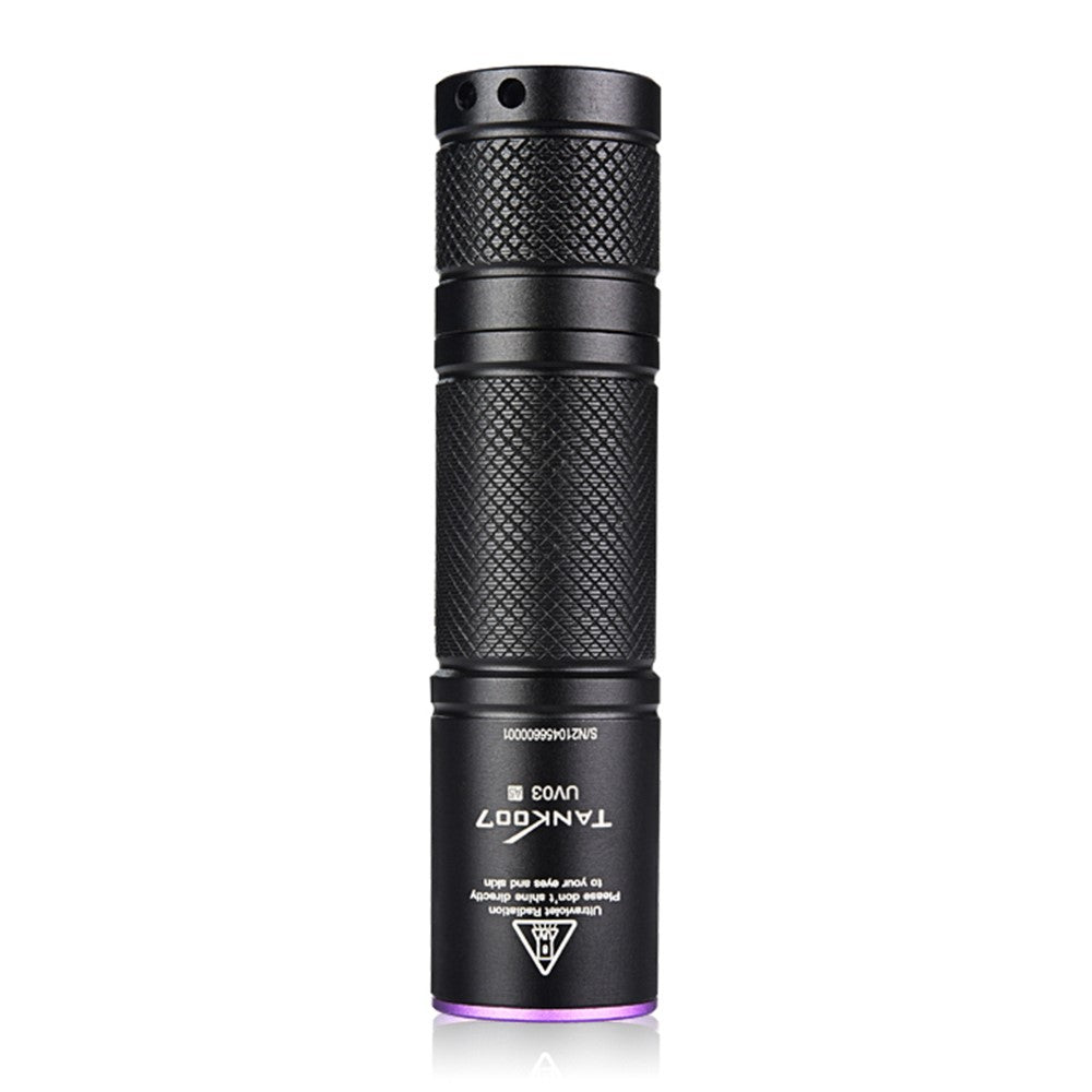 TANK007 UV03 365nm Ultraviolet Flashlight Handheld UV Torch Light for Currency Verification ( No Battery )