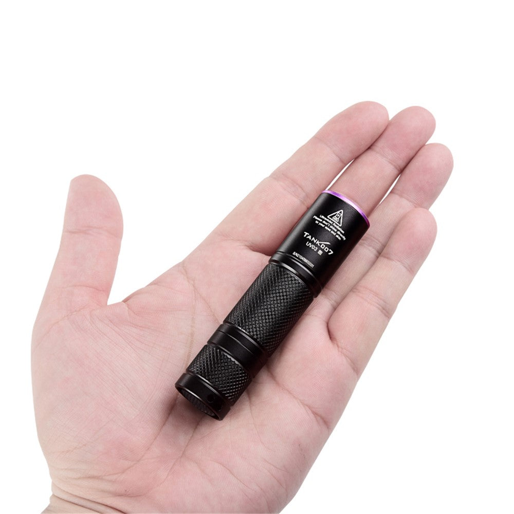 TANK007 UV03 365nm Ultraviolet Flashlight Handheld UV Torch Light for Currency Verification ( No Battery )