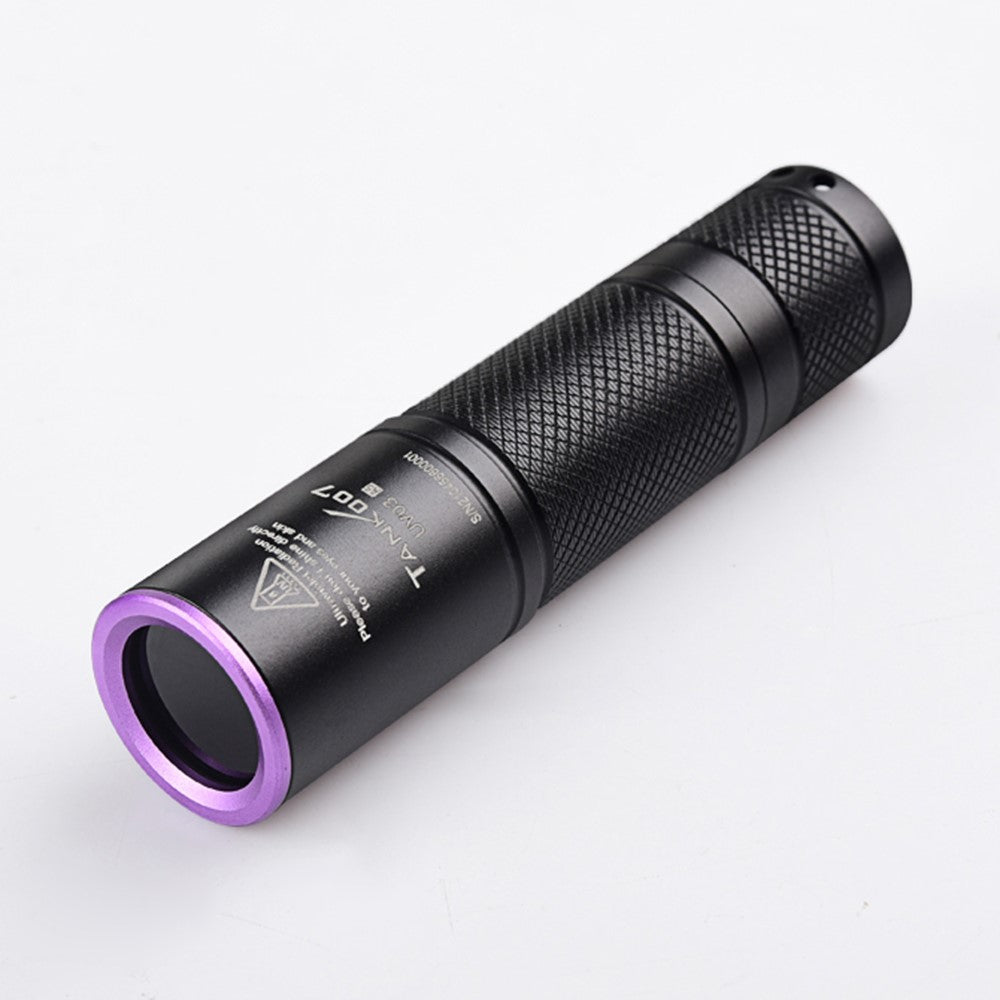 TANK007 UV03 365nm Ultraviolet Flashlight Handheld UV Torch Light for Currency Verification ( No Battery )