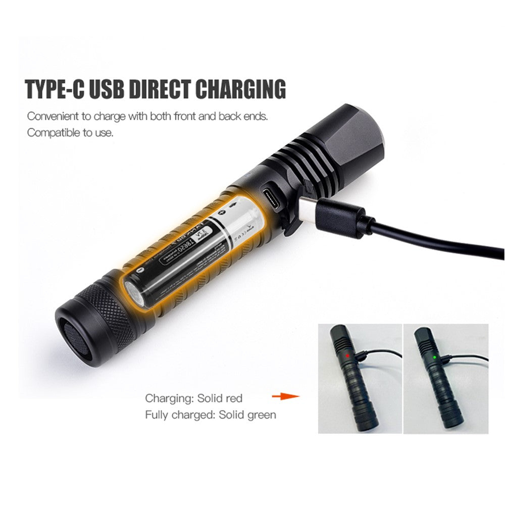 TANK007 CI05 Forensic Flashlight T6061 Aluminum UV LED Torch for Crime Scene Examination