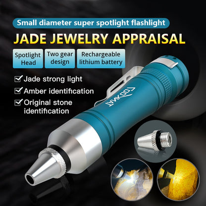 TANK007 J658 Jade Inspection Flashlight Focused Beam Mini LED Torch for Jewelry Identification