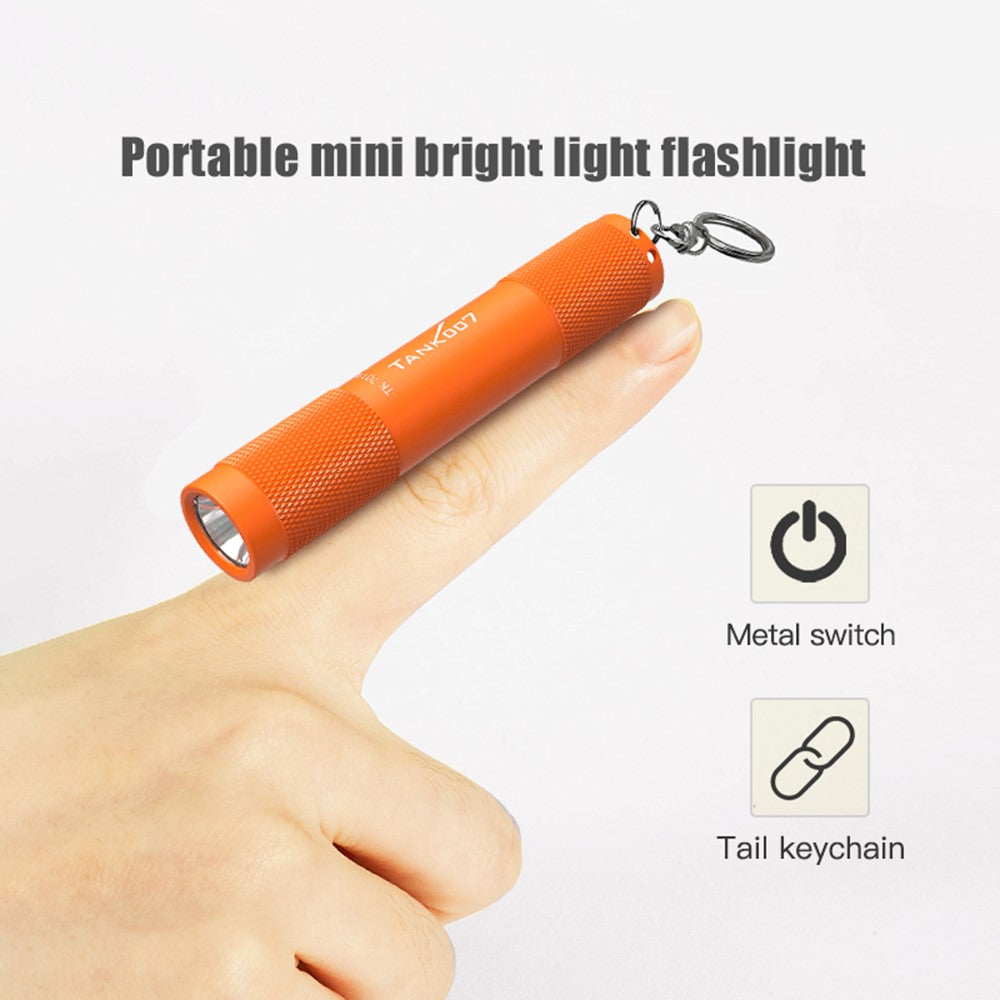TANK007 TK701A Waterproof Mini Flashlight with Keyring 80 Lumens Portable LED Torch ( No Battery )