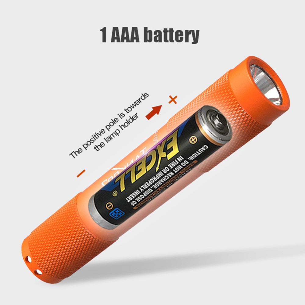 TANK007 TK701A Waterproof Mini Flashlight with Keyring 80 Lumens Portable LED Torch ( No Battery )