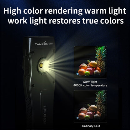 TANK007 WF02 Dual Light Source EDC Flashlight 1.5m Anti Drop Ultra Thin Clip On Mini LED Torch
