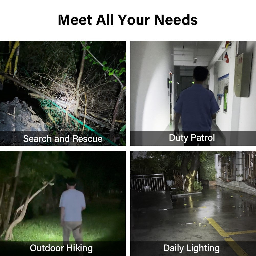 TANK007 A602L Outdoor Patrol Search Long Handle Flashlight 3 Modes High Power LED Torch