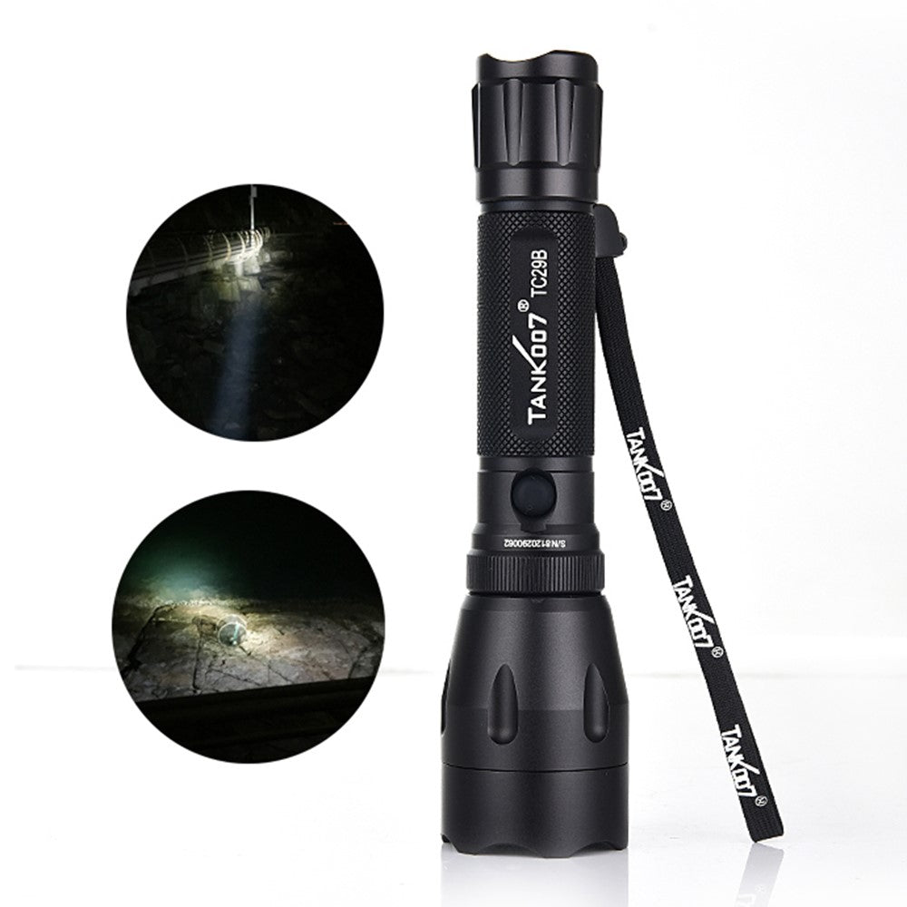 TANK007 TC29B High Power EDC Police Portable Flashlight IPX8 Waterproof Camping LED Torch