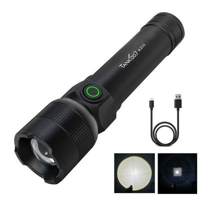 TANK007 KZ02 Zoomable LED Flashlight Outdoor 1000 Lumens Rechargeable High Brightness Torch