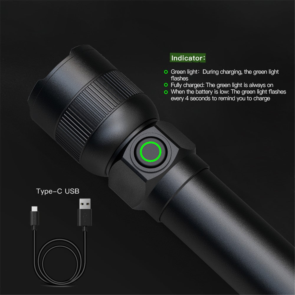 TANK007 KZ02 Zoomable LED Flashlight Outdoor 1000 Lumens Rechargeable High Brightness Torch