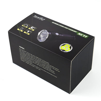 TANK007 KC11 IPX8 Waterproof High Power LED Flashlight 6 Modes 8000 Lumens Rechargeable Torch