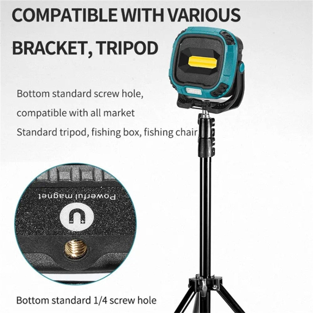 W895-1 COB Portable Floodlight Rechargeable Work Light Multi-Functional Flashlight (Without Battery)