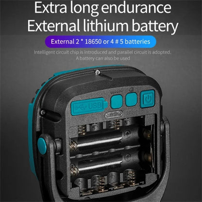 W895-1 COB Portable Floodlight Rechargeable Work Light Multi-Functional Flashlight (Without Battery)
