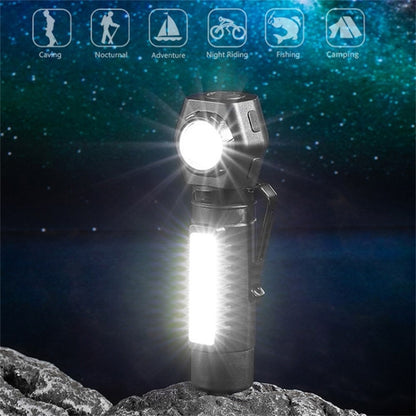 KX212 Aluminum Alloy USB Rechargeable COB Flashlight LED Headlamp High Intensity Long Range Camping Light