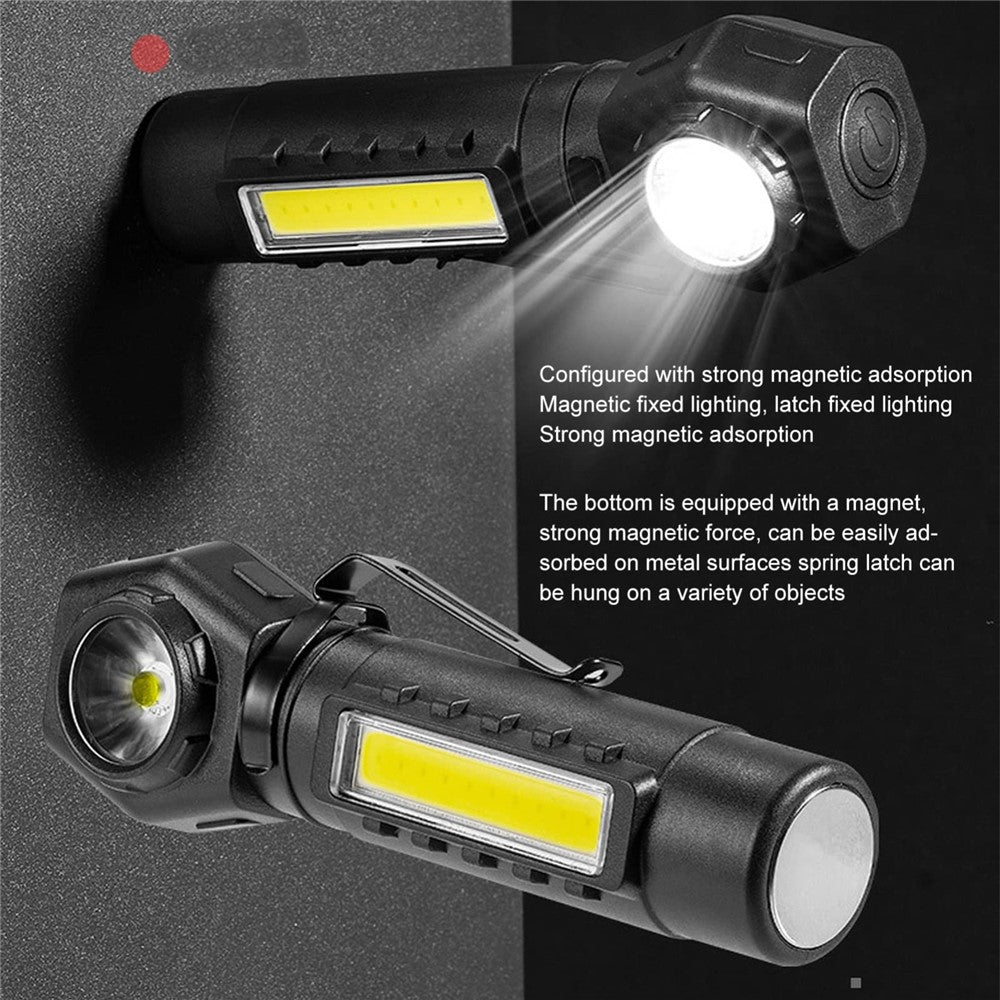 KX212 Aluminum Alloy USB Rechargeable COB Flashlight LED Headlamp High Intensity Long Range Camping Light