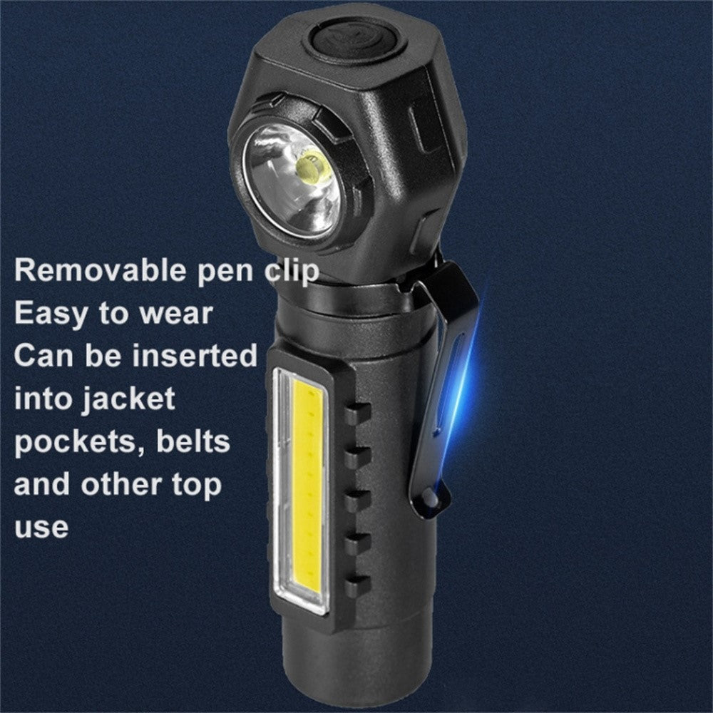 KX212 Aluminum Alloy USB Rechargeable COB Flashlight LED Headlamp High Intensity Long Range Camping Light