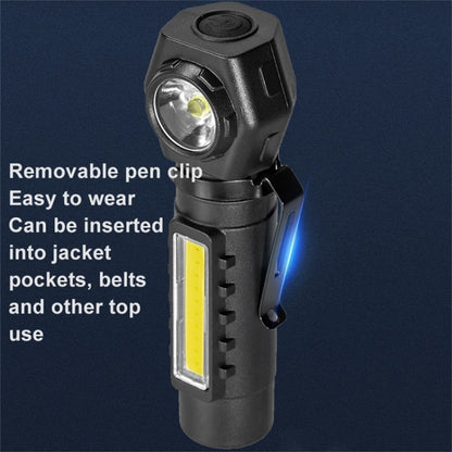 KX212 Aluminum Alloy USB Rechargeable COB Flashlight LED Headlamp High Intensity Long Range Camping Light