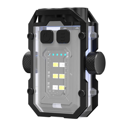 YSD01PRO Mini Keychain Light Fingertip Gyro Bottom Magnetic Multi-Mode Adjustable Cap Clip Lamp