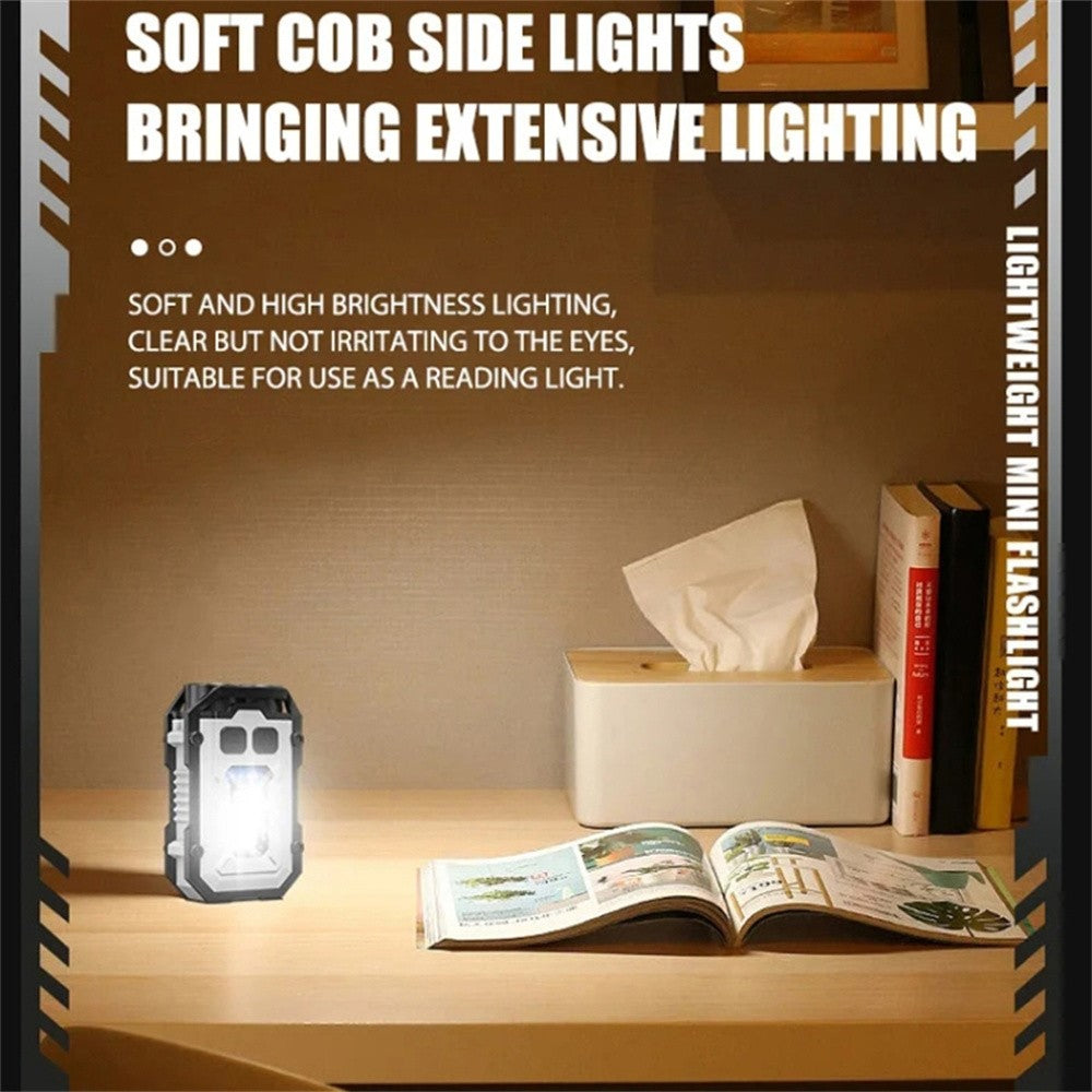 YSD01 Mini Keychain Light Portable Outdoor Flashlight Magnetic Anti-Lost Quick Charge Work Light