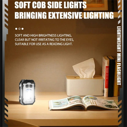 YSD01 Mini Keychain Light Portable Outdoor Flashlight Magnetic Anti-Lost Quick Charge Work Light