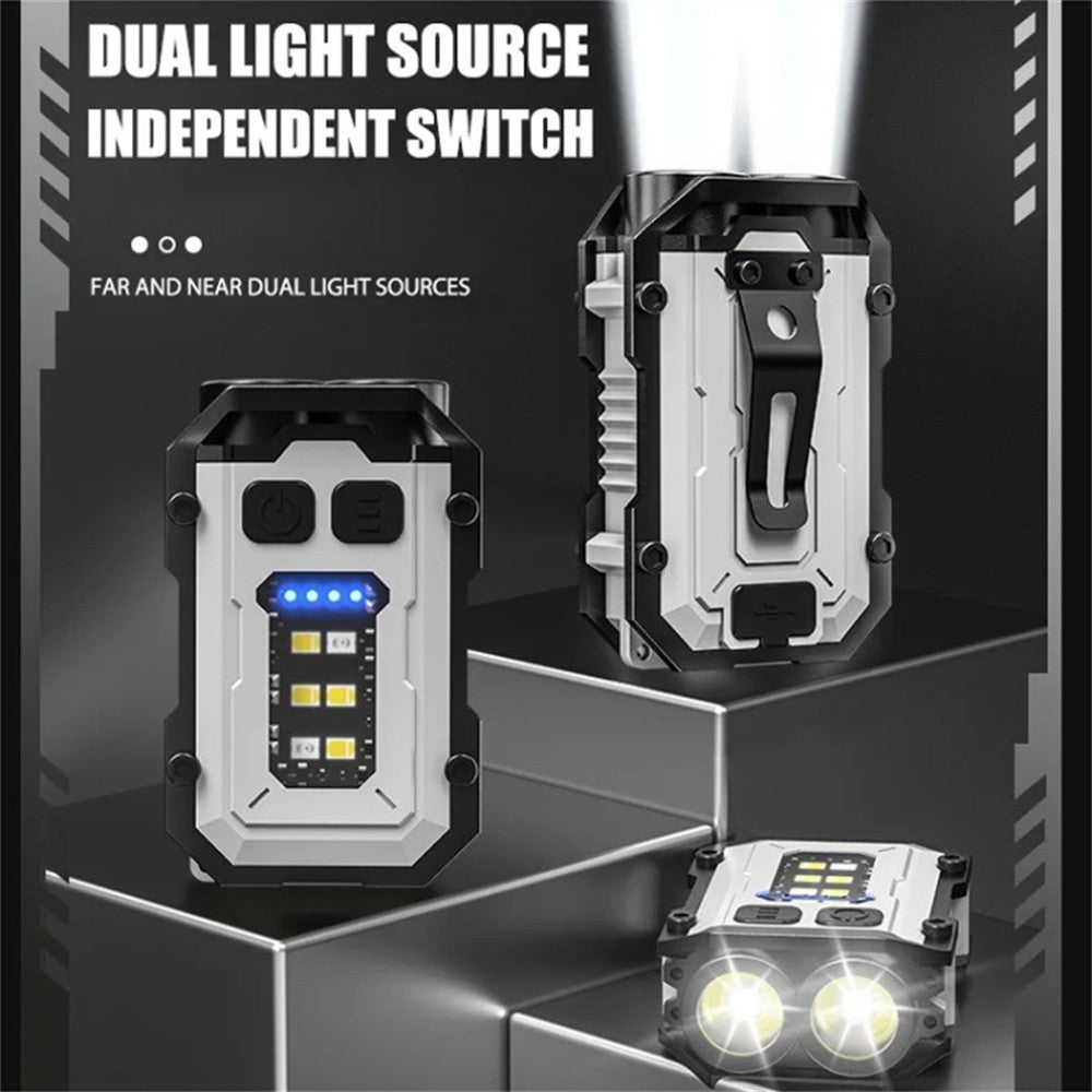 YSD01 Mini Keychain Light Portable Outdoor Flashlight Magnetic Anti-Lost Quick Charge Work Light