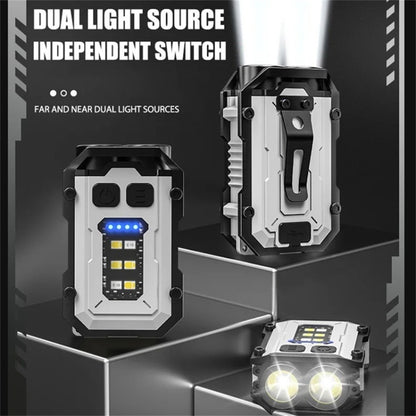 YSD01 Mini Keychain Light Portable Outdoor Flashlight Magnetic Anti-Lost Quick Charge Work Light
