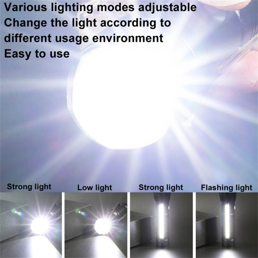 P27 Pen Clip Flashlight High Brightness Outdoor Emergency Torch with Magnetic Base ( No Battery )