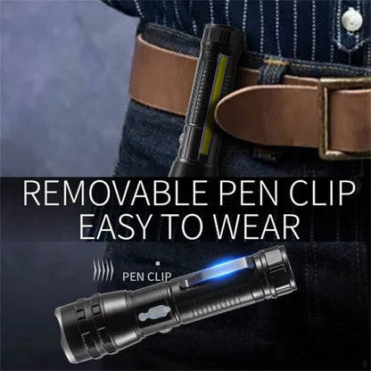P27 Pen Clip Flashlight High Brightness Outdoor Emergency Torch with Magnetic Base ( No Battery )