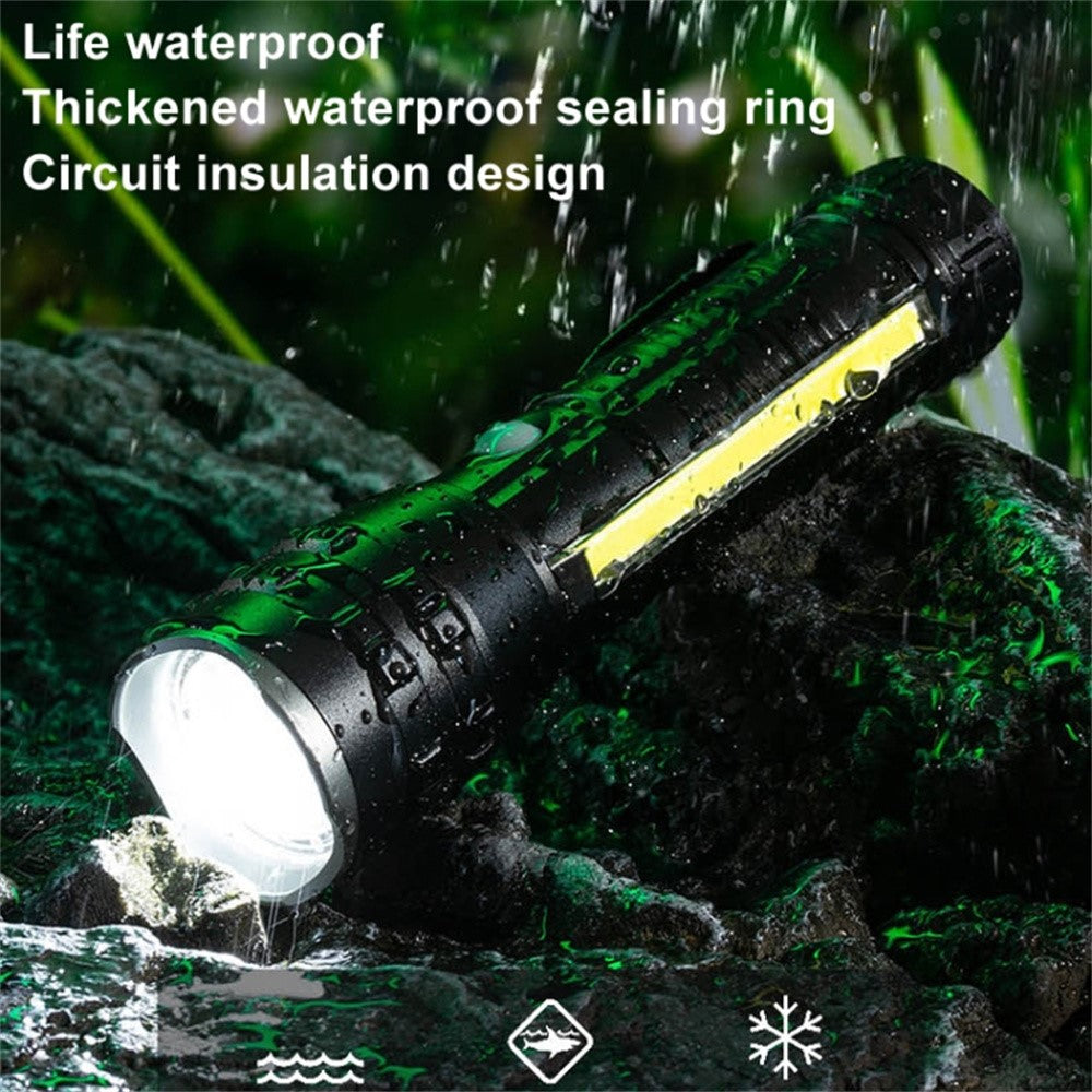 P27 Pen Clip Flashlight High Brightness Outdoor Emergency Torch with Magnetic Base ( No Battery )