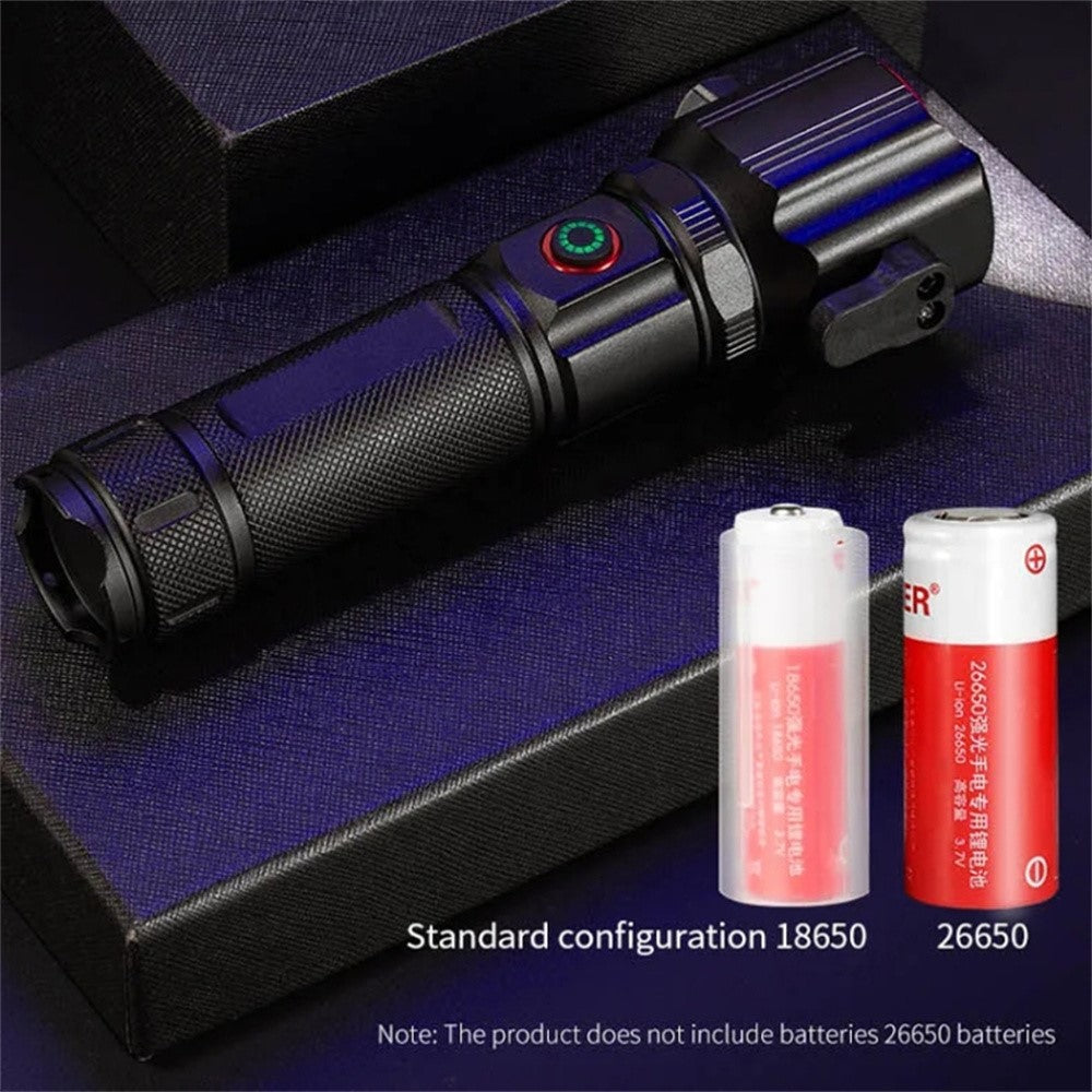 W5196 LED Flashlight with Laser Safety Rescue Tool Seatbelt Cutter Window Breaker (Without Battery)
