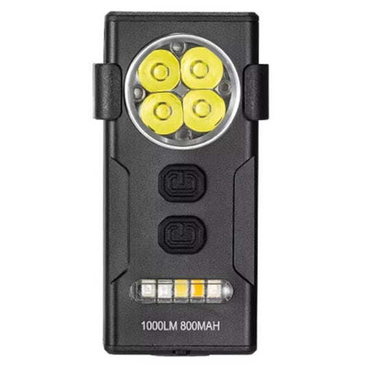D84 Magnetic Mini Keychain Work Light 4-LED Flat Portable Flashlight with Multi-Color Modes  /  Strong Magnet  /  Clip-On Design