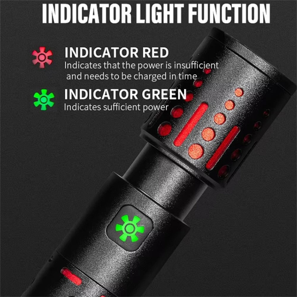 XQ-S50 Mini Laser Flashlight Zoomable LED Pen Clip Emergency Repair Torch with 18650 Battery