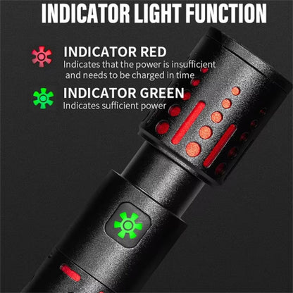 XQ-S50 Mini Laser Flashlight Zoomable LED Pen Clip Emergency Repair Torch with 18650 Battery