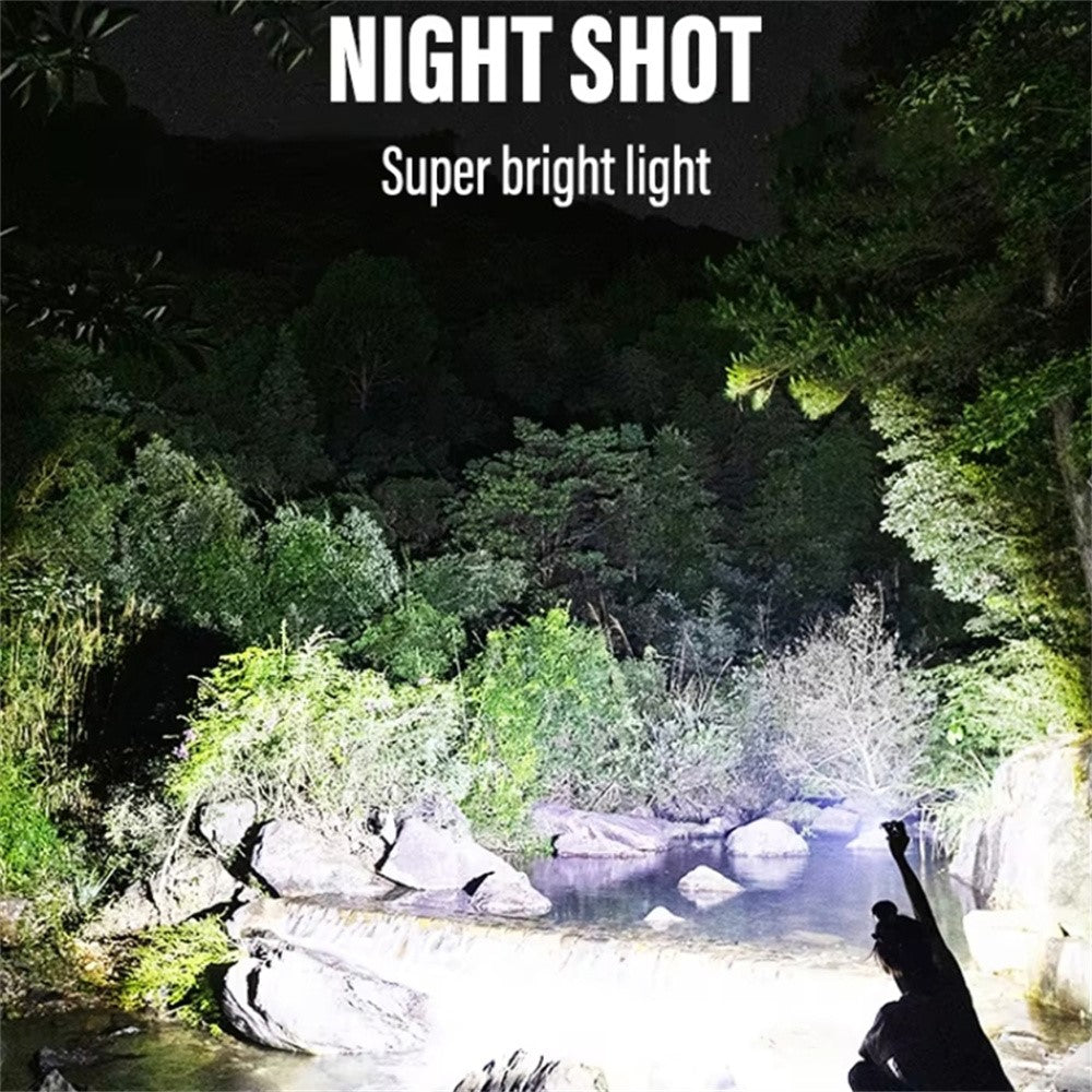 XQ-S50 Mini Laser Flashlight Zoomable LED Pen Clip Emergency Repair Torch with 18650 Battery